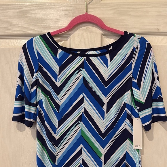 Eliza J NWT blue/green shift dress, size 6 - Picture 3 of 8